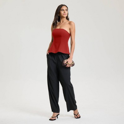 Women's Strapless Sculpted Top - A New Day™ Black