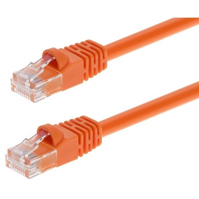 Monoprice Cat6 Ethernet Patch Cable - 3 Feet - Orange | Network Internet Cord - RJ45, Stranded, 550Mhz, UTP, Pure Bare Copper Wire, 24AWG