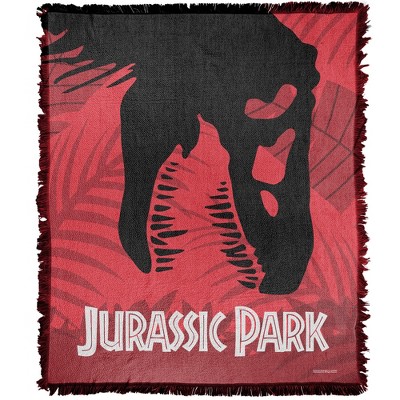 Jurassic Park Logo Skull Blanket 50"x60" Woven Tapestry