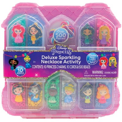 Tara Toy Deluxe Sparkling Necklace Set - Disney Princess, 520pc DIY Jewelry Kit