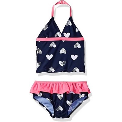 OshKosh B'Gosh Infant/Little Girls' 2-Piece Hearts Print Tankini Swimsuit Sets