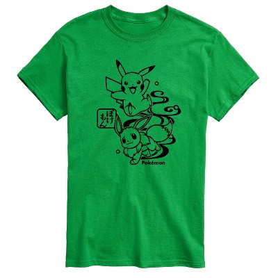 Men's - Pokémon - Wagara Pikachu and Eevee Short Sleeve Graphic T-Shirt