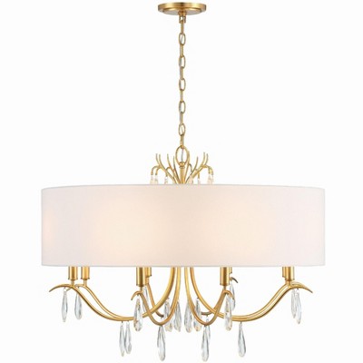 Crystorama Lighting Rollins 8 - Light Chandelier in  Antique Gold