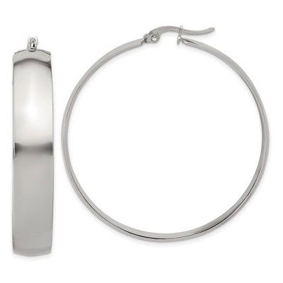 Chisel Stainless Steel Polished 9mm Hoop Earrings