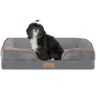 TailZzz Snuggle Pet Bolster 2-in-1 Cool Gel Infused with High Density foam Mattress with Bumper  Anti-Slip Pet Mattress Bed Orthopedic Pet Mattress