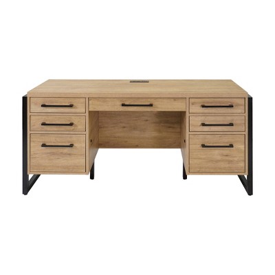 Mason Modern Wood Laminate Office Desk with Drawers - Martin Furniture