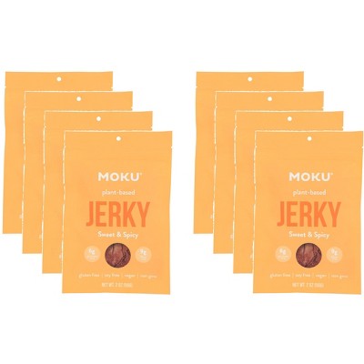 Moku Foods Jerky Plant Based Sweet & Spicy - Case of 8 - 2oz