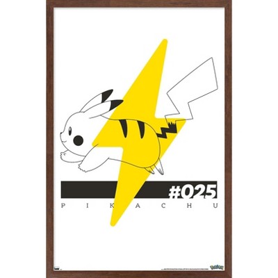 Trends International Pokémon - Pikachu Line 25 Framed Wall Poster Prints