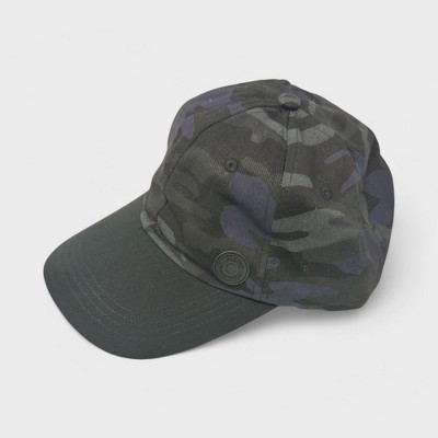 French Connection Men's Camouflage Baseball Cap – Adjustable Snapback Hat, Dark Camo
