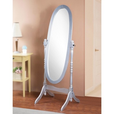 Roundhill Furniture Traditional Queen Anna Style Wood Floor Cheval Mirror