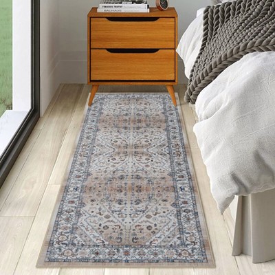 Area Rugs Washable Area Rug for Living Room, Vintage Boho Large Rugs Distressed Indoor Floor Carpet for Office Dining Room Hallway