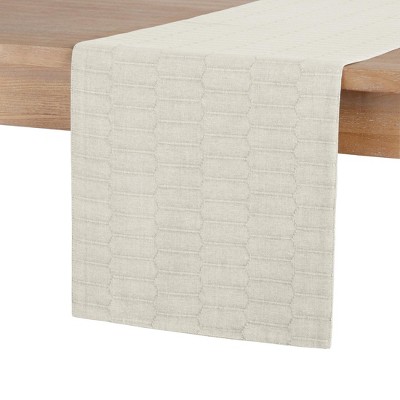 Martha Stewart Honeycomb Modern Farmhouse Reversible Table Runner