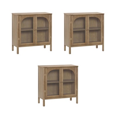 Nathan James Set of 3 Mason Console Cabinet with Doors