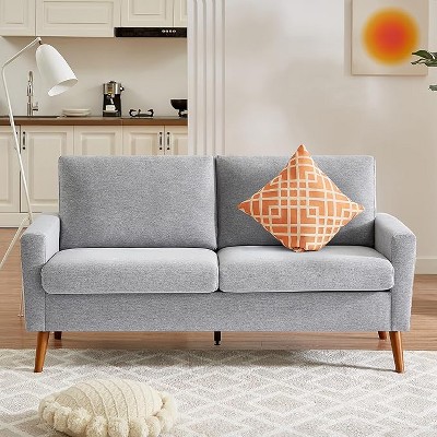 Dyonery 68 "Corduroy sofa, modern living room love seat sofa, small sofa for bedroom and office, comfortable sofa, spring pad, tool-free assembly