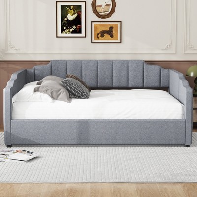 Full/Twin Size Storage Daybed, Upholstered Platform Bed Frame with Underneath Storage -ModernLuxe