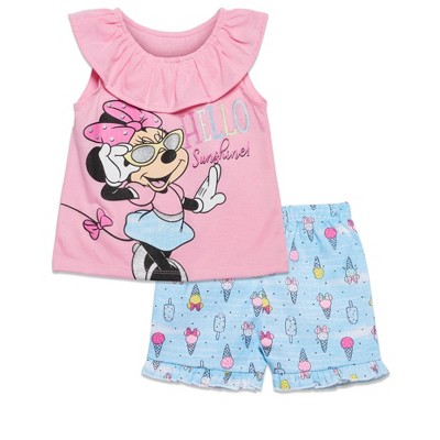 Disney Minnie Mouse Tank Top and Twill Shorts Outfit Set Toddler to Big Kid