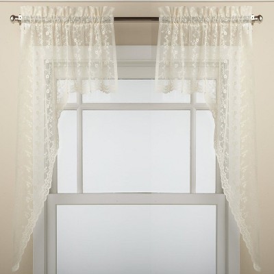 Priscilla Bridal Pretty Lace Window Curtains by Sweet Home Collection®