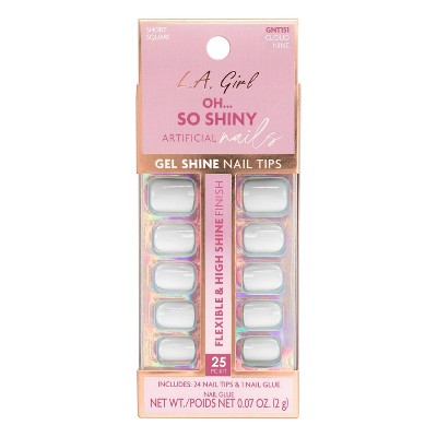 L.A. Girl Artificial Nail Tips- Oh So Shiny - 25ct