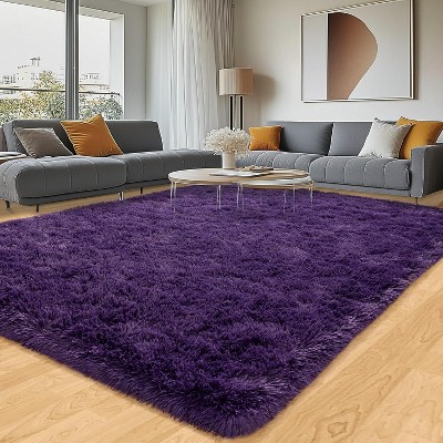 LOVEVOOK Large Area Rugs for Living Room Bedroom, 10x14 Feet Black Fluffy Shag Rugs, Modern Indoor Floor Carpet for Home Decor Aesthetic