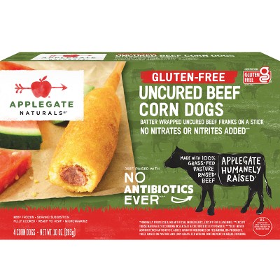 Applegate Gluten Free Frozen Uncured Beef Corn Dogs - 10oz/4ct