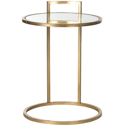 Calvin End Table - FOX2571A - Gold/Mirror - Safavieh Couture