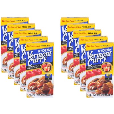 House Foods Vermont Curry Hot - Pack of 10 - 4.05 oz