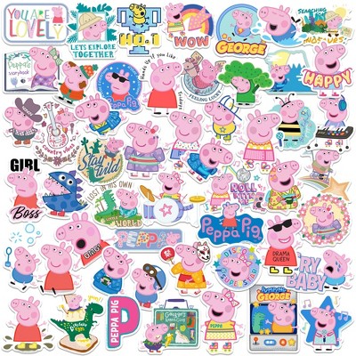 Peppa Pig and George 50ct Vinyl Large Deluxe Stickers Variety Pack