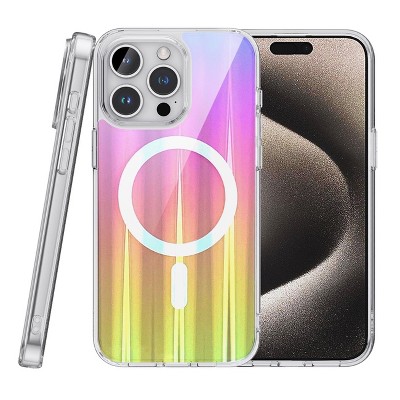 Reiko Magnetic Wireless Charging HD Transparent Phone Case for iPhone 15 Pro Max