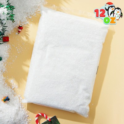 Joyfy 12 OZ Christmas Fake Snow Decoration, Xmas Artificial Snow Plastic Fake Snowflakes, Christmas Holiday Decoration Winter Displays