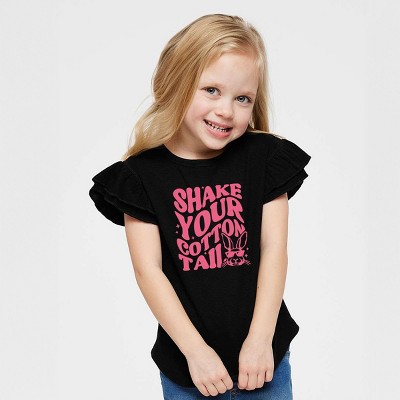 The Juniper Shop Shake Your Cotton Tail Wavy Flutter Sleeve Tee