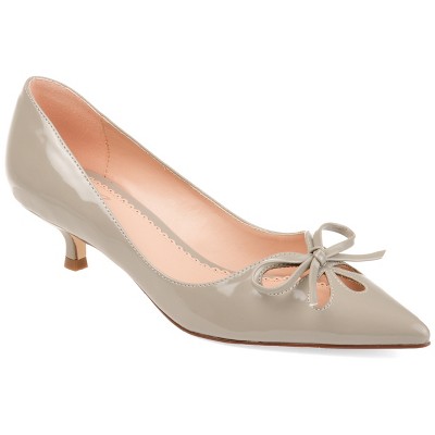 Journee Collection Women's Medium and Wide Width Lutana Pointed Toe Kitten Heel Pumps