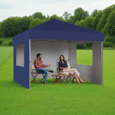 GustoWave 10 X 10ft Pop-Up Canopy with 4 Removable Sidewalls for Camping