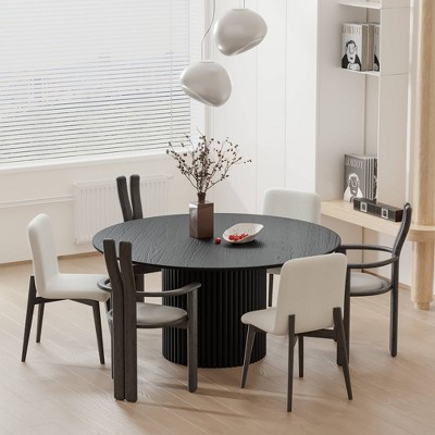 Dovelina Dining Table Mid-Century Modern Kitchen Table Dining Room Table for 6 People