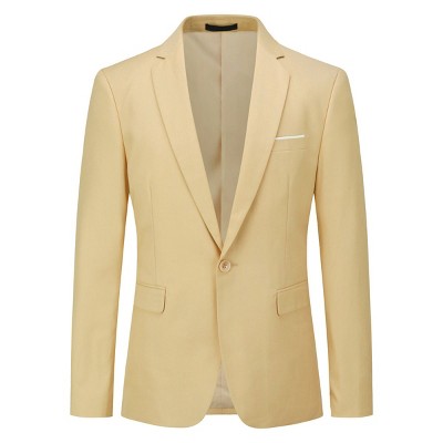 Cloudstyle Men's Suit Jacket One Button Slim Fit Sport Coat Business Daily Blazer