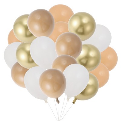 Unique Bargains Latex Party Balloons with Ribbon 10 inch 20 Pcs