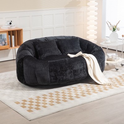 CAVINAS Chenille Bean Bag Chair for Adults and Kids,Oversized Lazy Sofa Chair with High-Density Foam,Modern Lounge Chair for Living Room