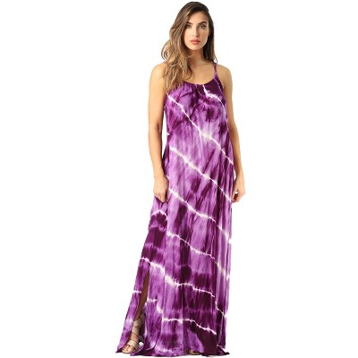 Riviera Sun Womens Maxi Dress  Tie Die Spaghetti Strap Long Sundress  Summer Dresses