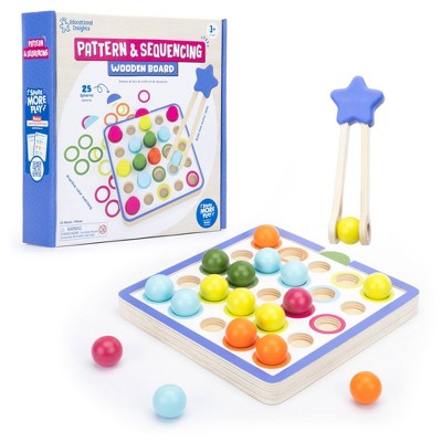 Educational Insights Pattern Matching Puzzle Wooden Color & Counting Board: Math Learning for Preschool to 8th Grade