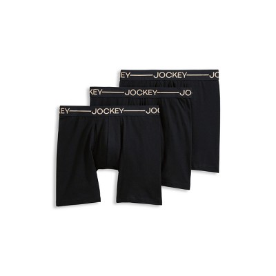 Jockey Men's Organic Cotton Stretch 6.5" Boxer Brief - 3 Pack
