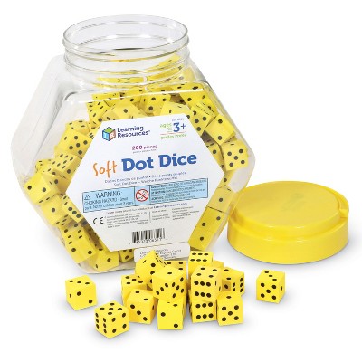 Learning Resources Hands-On-Soft Dot Dice Bucket, Ages 5 and up