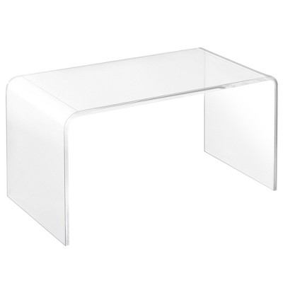 HOMCOM Rectangle All Acrylic 15mm Thick Waterfall Coffee Table, Clear