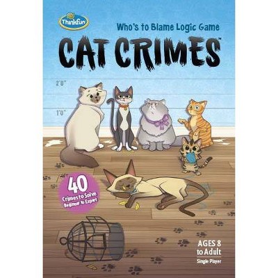 Cat Crimes Card Game: ThinkFun Board & Creative Play, 1-2 Hour Session, Includes Game Pieces & Board