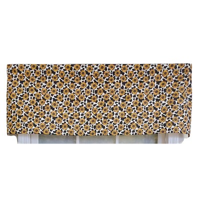 RLF Home 3" Rod Pocket High Quality Fabric Fall Field Tailored Valance for Windows 50" x 14" Yellow