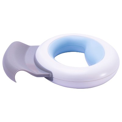 Pet Life Knuckler Handheld Travel Flexible Grooming Pet Rake Comb, Blue