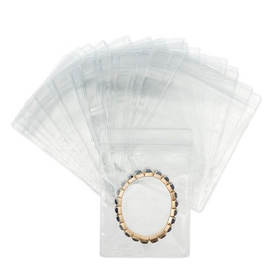 Stockroom Plus 100 Pack Clear Plastic Bags for Jewelry, Mini Resealable Bags for Small Business Earrings, Necklaces, 3.5 x 5.15 In