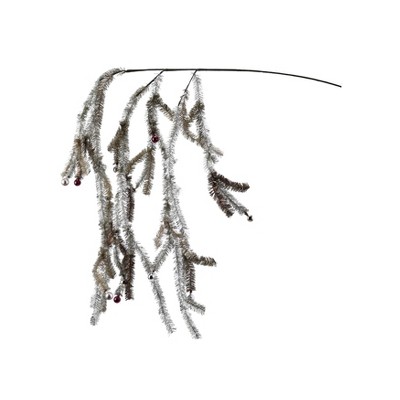 Storied Home Tinsel Spray with Ornaments, Multicolor