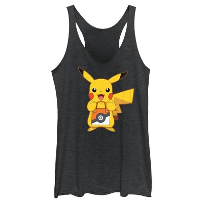 Women's Pokemon Halloween Pikachu Trick-or-Treat Racerback Tank Top