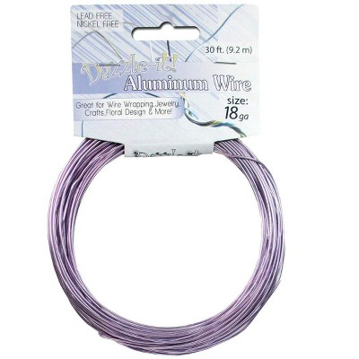 John Bead 18 Guage Lilac Aluminum Jewelry Wire, 30ft