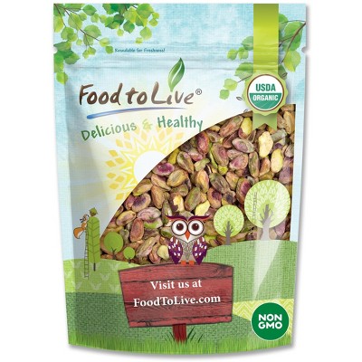 Organic Raw Pistachios - Non-GMO, Kosher, No Shell, Bulk