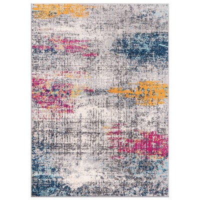 World Rug Gallery Geneva Contemporary Distressed Absract Area Rug:  Stain & Fade-Resistant,  Low Pile,  Indoor
